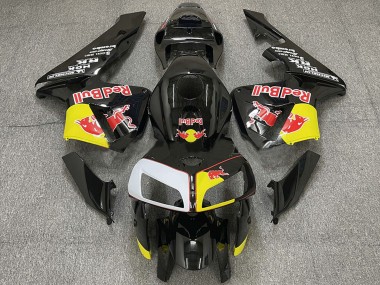 Mejores Carenados Moto Honda CBR600RR 2005-2006 - Negro Amarillo Blanco Rojo Bull