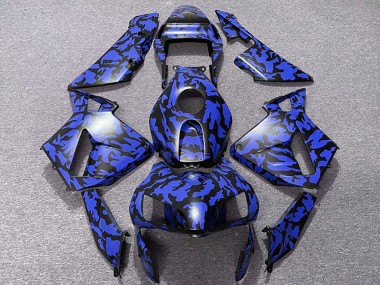 Mejores Carenados Moto Honda CBR600RR 2003-2004 - Azul Negro Camouflage