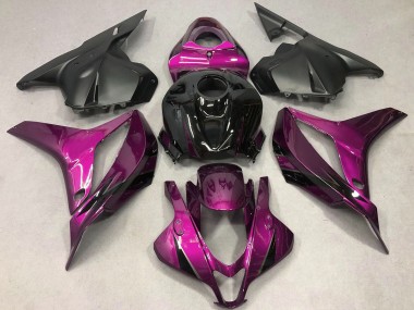 Mejores Carenados Moto Honda CBR600RR 2009-2012 - Rosa Negro Brillante OEM Estilo