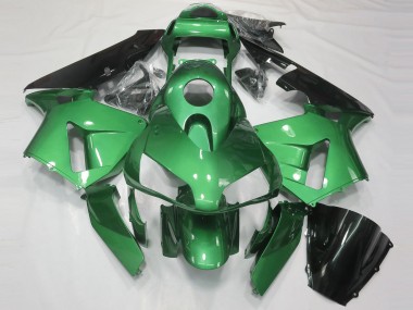 Mejores Carenado Moto Honda CBR600RR 2003-2004 - Verde Negro Brillante