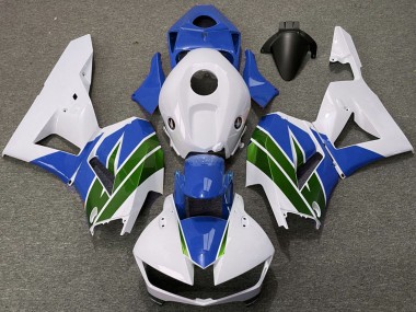 Mejores Carenados Moto Honda CBR600RR 2013-2023 - Blanco Azul Verde