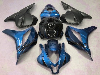 Mejores Carenados Moto Honda CBR600RR 2009-2012 - Azul Negro Brillante Negro Mate