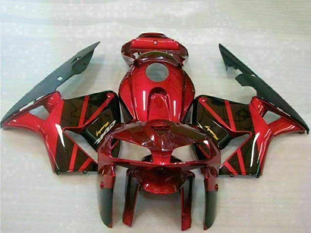 Mejores Carenado Moto Honda CBR600RR 2005-2006 - Rojo Negro