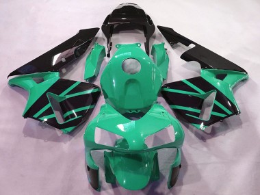 Mejores Carenados Moto Honda CBR600RR 2003-2004 - Verde Menta Negro Brillante OEM Estilo