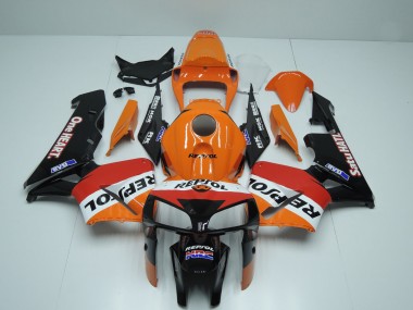 Mejores Carenados Moto Honda CBR600RR 2005-2006 - Naranja Rojo Blanco Negro One Heart Repsol
