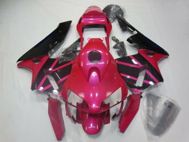 Mejores Carenados Moto Honda CBR600RR 2003-2004 - Rosa Negro Brillante