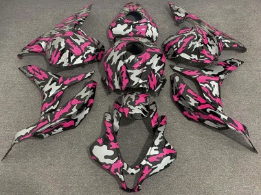 Mejores Carenados Moto Honda CBR600RR 2009-2012 - Rosa Plata Camouflage
