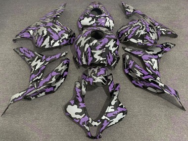 Mejores Carenados Moto Honda CBR600RR 2009-2012 - Púrpura Plata Camouflage