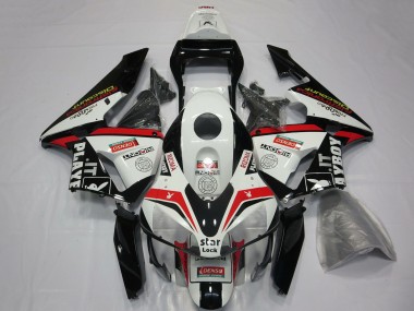 Mejores Carenados Moto Honda CBR600RR 2003-2004 - Blanco Rojo Negro Brillante Playboy