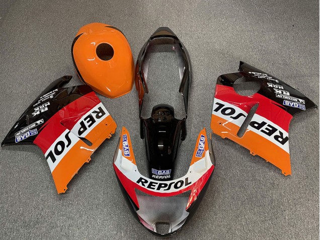 Mejores Carenados Moto Honda CBR1100XX Blackbird 1996-2007 - Naranja Blanco Rojo Negro Brillante Repsol