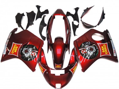 Mejores Carenados Moto Honda CBR1100XX Blackbird 1996-2007 - Rojo Amarillo San Carlo