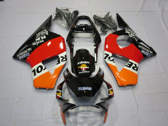 Mejores Carenados Moto Honda CBR954RR 2002-2003 - Naranja Blanco Rojo Negro Repsol