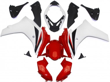 Mejores Carenados Moto ABS Honda CBR600F 2011-2013 - Blanco Rojo Negro Brillante