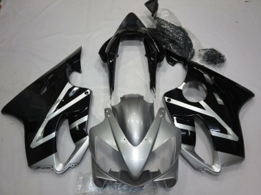 Mejores Carenados Moto Honda CBR600 F4i 2004-2007 - Plata Negro Brillante