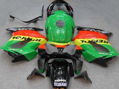 Mejores Carenados Moto Honda VFR 800 2002-2013 - Verde Amarillo Rojo Negro Repsol
