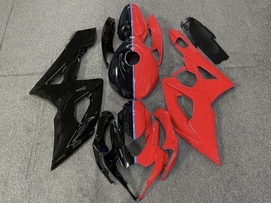 Mejores Carenados Moto Suzuki GSXR 1000 2005-2006 - Negro Brillante Rojo