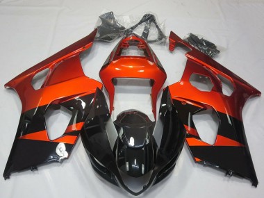 Mejores Carenados Moto Suzuki GSXR 1000 2003-2004 - Burnt Naranja Negro Brillante