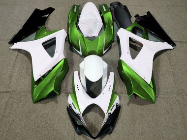Mejores Carenados Moto Suzuki GSXR 1000 2007-2008 - Blanco Verde Negro