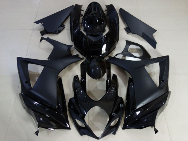 Mejores Carenado Moto Suzuki GSXR 1000 2007-2008 - Negro Brillante Negro Mate