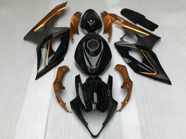 Mejores Carenados Moto Suzuki GSXR 1000 2005-2006 - Negro Brillante Bronze