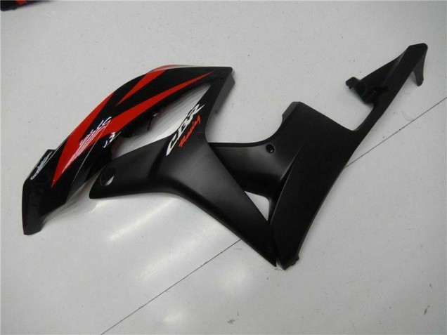 Mejores Carenados Moto Honda CBR600RR 2007-2008 - Rojo Negro Mate Calcomanías