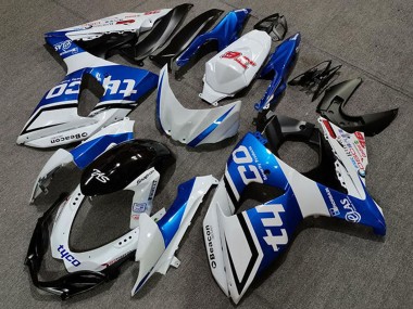 Mejores Carenados Moto Suzuki GSXR 1000 2009-2016 - Blanco Azul Negro Tyco