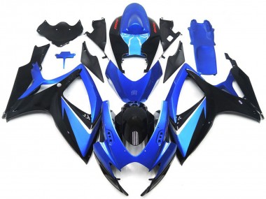 Mejores Carenados Moto Suzuki GSXR 600 / GSXR 750 2006-2007 - Azul Negro Rojo Raya
