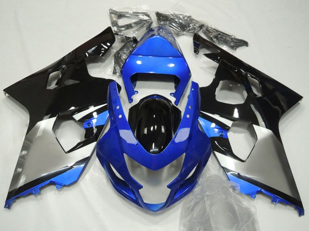 Mejores Carenados Moto Suzuki GSXR 600 / GSXR 750 2004-2005 - Azul Plata Negro