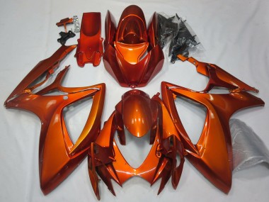 Mejores Carenados Moto Suzuki GSXR 600 / GSXR 750 2006-2007 - Burnt Naranja