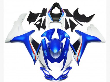 Mejores Carenados Moto Suzuki GSXR 600 / GSXR 750 2011-2024 - Blanco Azul Rojo