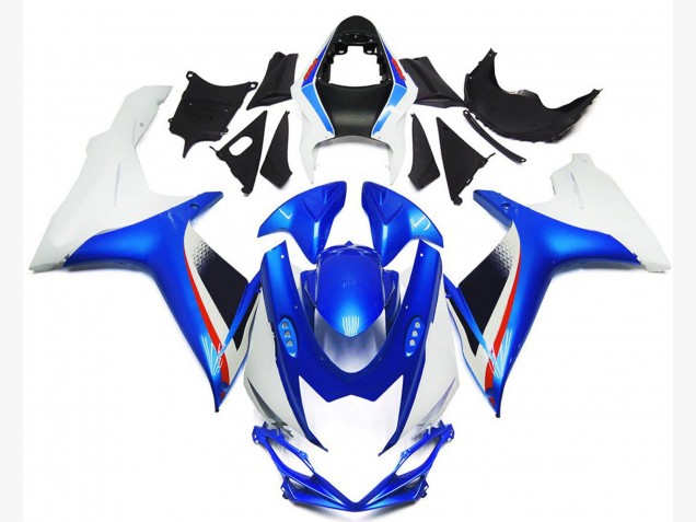 Mejores Carenados Moto Suzuki GSXR 600 / GSXR 750 2011-2024 - Blanco Azul Rojo