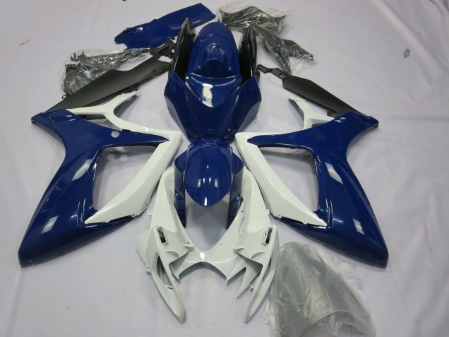 Mejores Carenados Moto Suzuki GSXR 600 / GSXR 750 2006-2007 - Azul Blanco Negro
