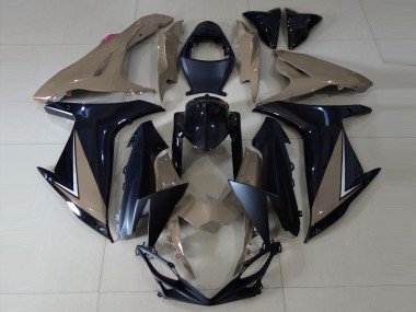 Mejores Carenados Moto Suzuki GSXR 600 / GSXR 750 2011-2024 - Gris Negro Brillante Negro Mate