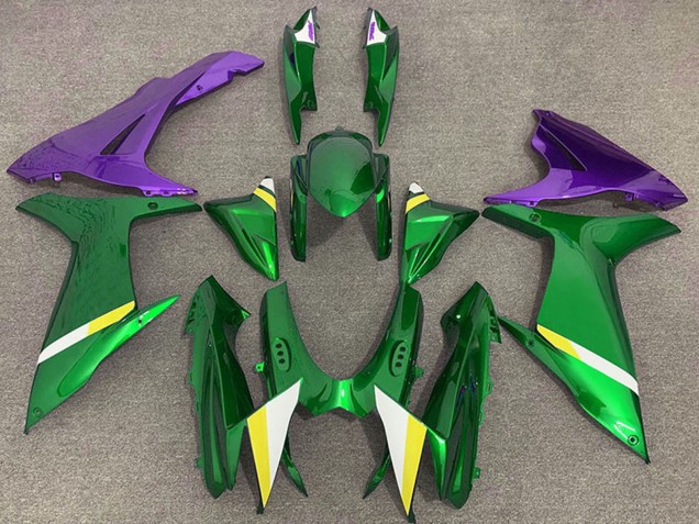 Mejores Carenados Moto Suzuki GSXR 600 / GSXR 750 2011-2024 - Verde Púrpura Blanco Amarillo