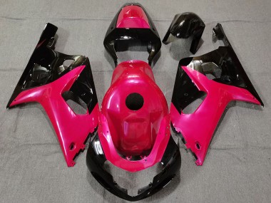 Mejores Carenados Moto Suzuki GSXR 600 / GSXR 750 2001-2003 - Rosa Negro Brillante
