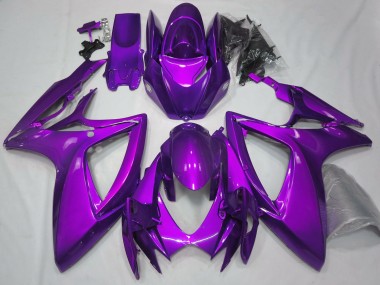 Mejores Carenados Moto Suzuki GSXR 600 / GSXR 750 2006-2007 - Plain Púrpura Brillante