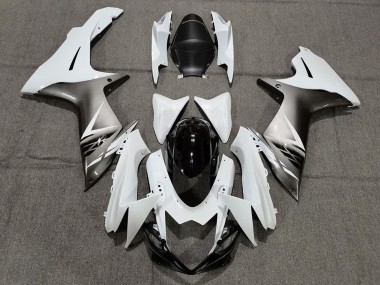 Mejores Carenados Moto Suzuki GSXR 600 / GSXR 750 2011-2024 - Blanco Gris Negro