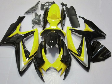 Mejores Carenados Moto Suzuki GSXR 600 / GSXR 750 2006-2007 - Amarillo Negro Brillante