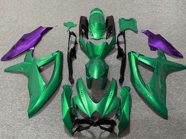 Mejores Carenados Moto Suzuki GSXR 600 / GSXR 750 2008-2010 - Verde Púrpura