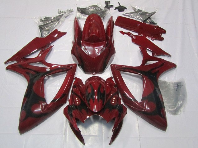 Mejores Carenados Moto Suzuki GSXR 600 / GSXR 750 2006-2007 - Rojo Granate