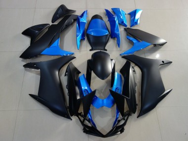 Mejores Carenados Moto Suzuki GSXR 600 / GSXR 750 2011-2024 - Azul Negro Mate
