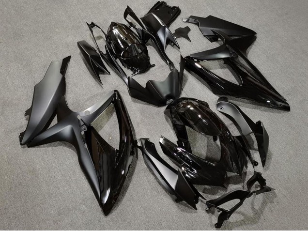 Mejores Carenados Moto Suzuki GSXR 600 / GSXR 750 2008-2010 - Negro Brillante Negro Mate