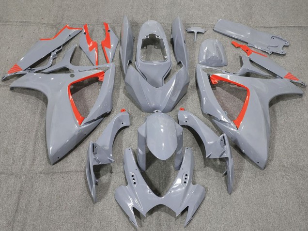 Mejores Carenados Moto Suzuki GSXR 600 / GSXR 750 2006-2007 - Nardo Gris Rojo