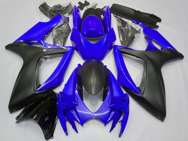 Mejores Carenados Moto Suzuki GSXR 600 / GSXR 750 2006-2007 - Azul Negro Mate