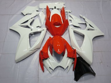 Mejores Carenados Moto Suzuki GSXR 600 / GSXR 750 2006-2007 - Blanco Rojo