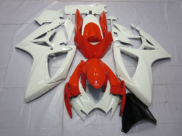 Mejores Carenados Moto Suzuki GSXR 600 / GSXR 750 2006-2007 - Blanco Rojo