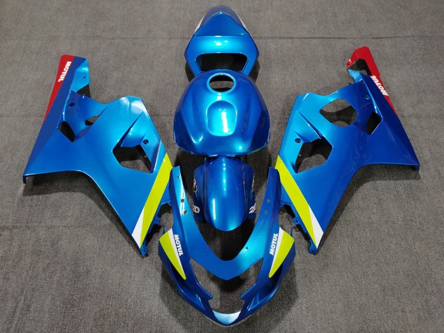 Mejores Carenados Moto Suzuki GSXR 600 / GSXR 750 2004-2005 - Azul Amarillo Rojo