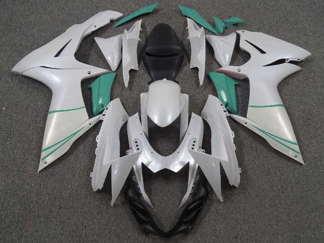 Mejores Carenados Moto Suzuki GSXR 600 / GSXR 750 2011-2024 - Blanco Perla T Azul