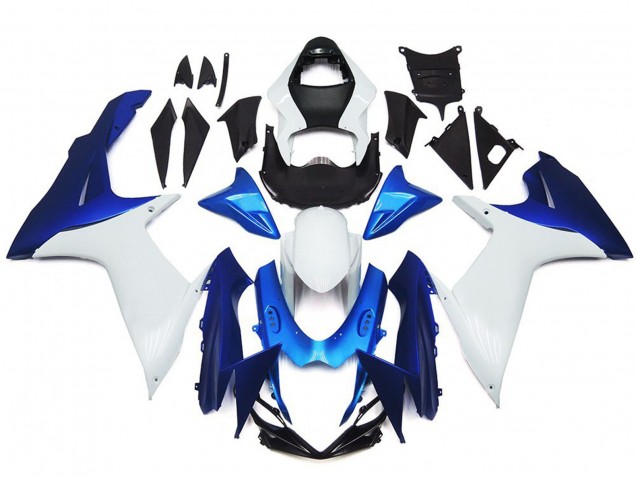 Mejores Carenados Moto Suzuki GSXR 600 / GSXR 750 2011-2024 - Blanco Azul