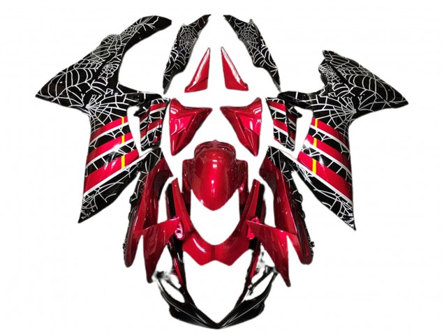 Mejores Carenados Moto Suzuki GSXR 600 / GSXR 750 2011-2024 - Rojo Negro Spider